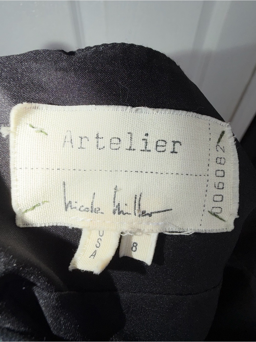 Nicole Miller Artelier Women’s 8 Black High Waisted Pencil Skirt Ruched Y2K - Picture 9 of 15
